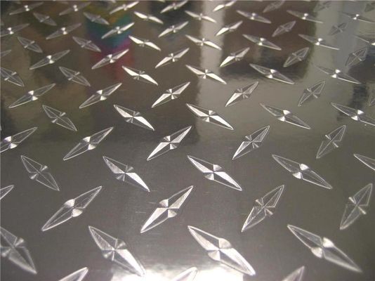 Srebrne diamentowe panele, niestandardowe aluminiowe panele podłogowe w kratkę